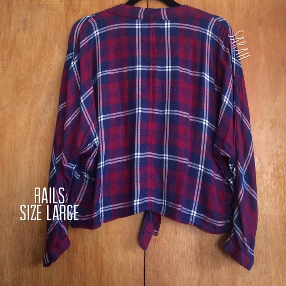 Rails Tie Front Plaid Blouse - Picture 3 of 3